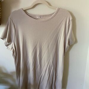 H&M Women's Ribbed Cream Top